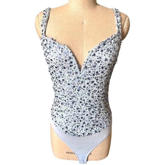 Intimately Free People At First Sight Bodysuit in Pale Blue Size Large - Picture 1 of 7